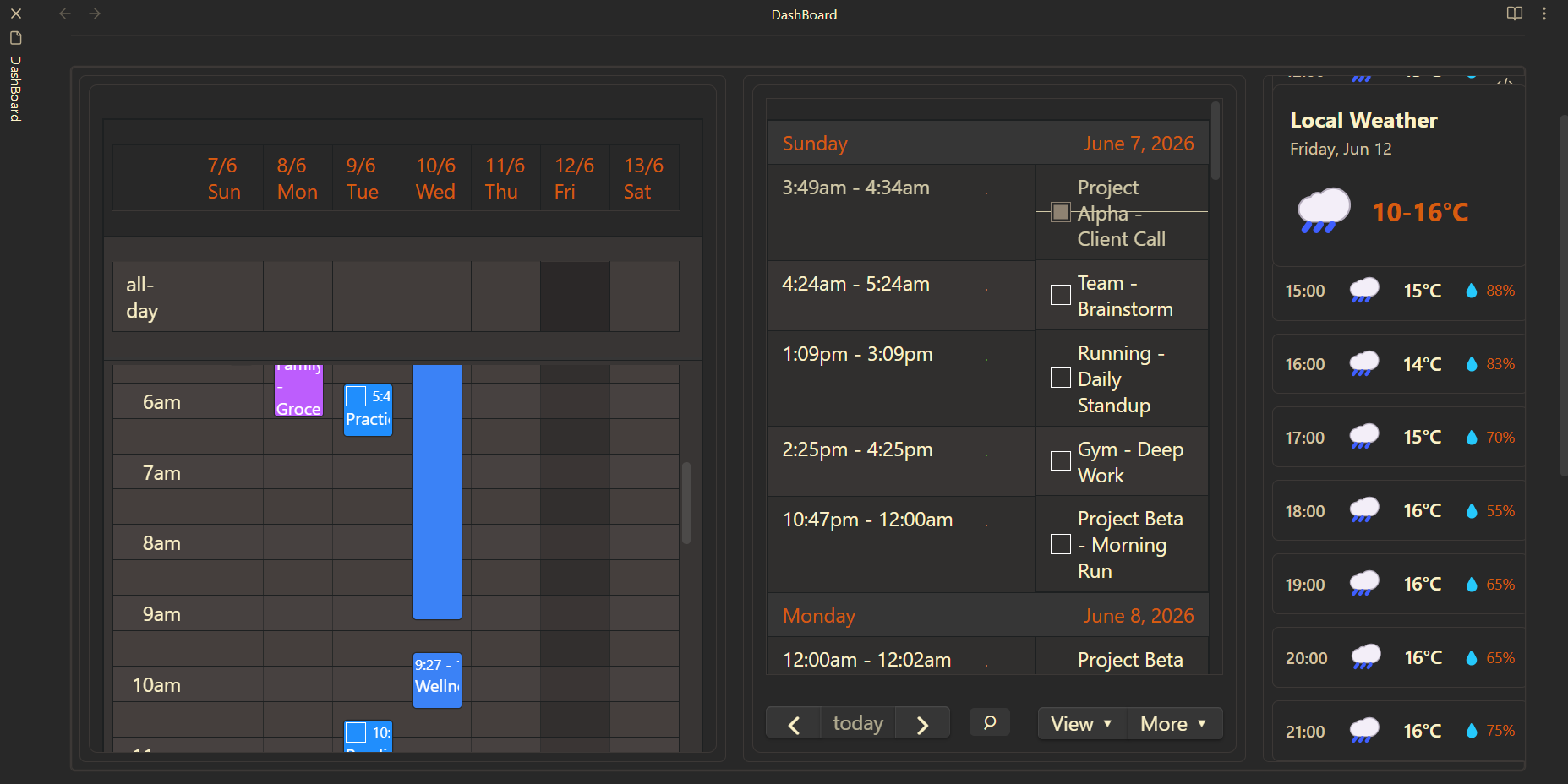 Multi-View Daily Planner